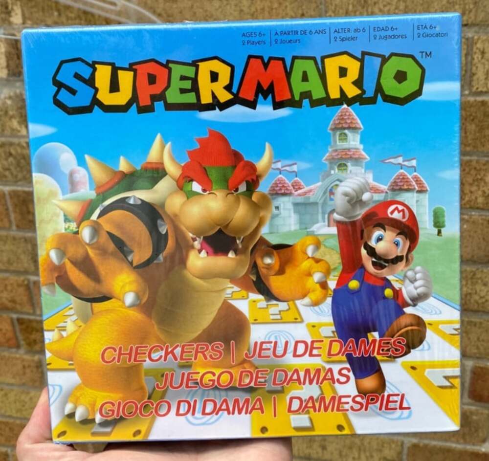 2019 Official Nintendo Super Mario Bros Checkers Children's Board Game New